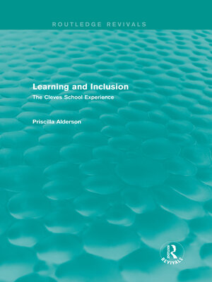 cover image of Learning and Inclusion (Routledge Revivals)